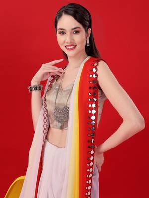 Alluring Women'S Multicolor Georgette Light Weight Saree With Lehriya Print 3