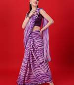 Alluring Women'S Multicolor Georgette Light Weight Saree With Lehriya Print