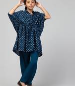 Co-Ord Set- Printed Kaftan Top With Pant