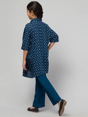 Co-Ord Set- Printed Kaftan Top With Pant 2