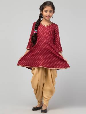 Two Pieces Set- Dhoti Shalwar And Long Top 1