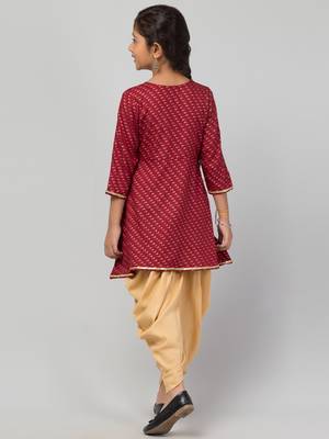 Two Pieces Set- Dhoti Shalwar And Long Top 2