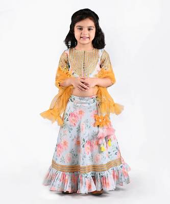 Multicolor printed lehenga set 1
