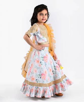 Multicolor printed lehenga set 2
