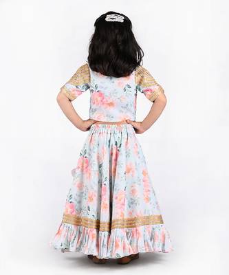 Multicolor printed lehenga set 3