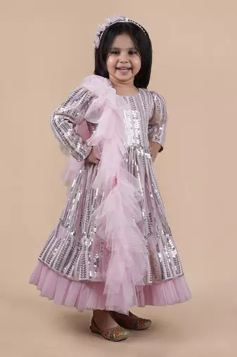 Pink sequined gown