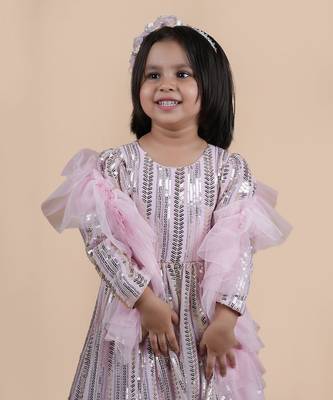 Pink sequined gown 3