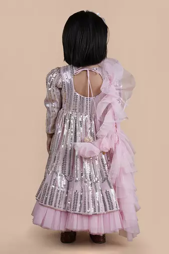 Pink sequined gown