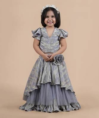 Grey lehenga set 1