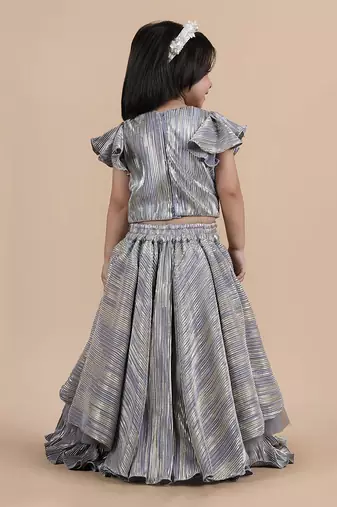 Grey lehenga set