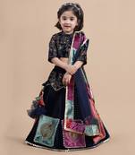 Navy blue lehenga set