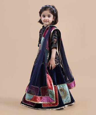 Navy blue lehenga set 2