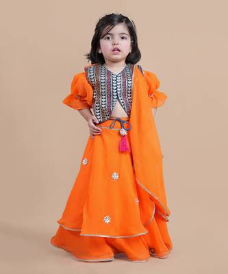 Orange lehenga set 1