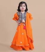 Orange lehenga set
