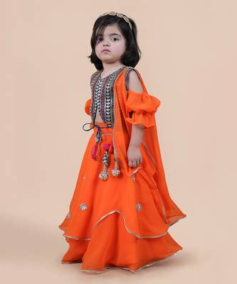 Orange lehenga set 2