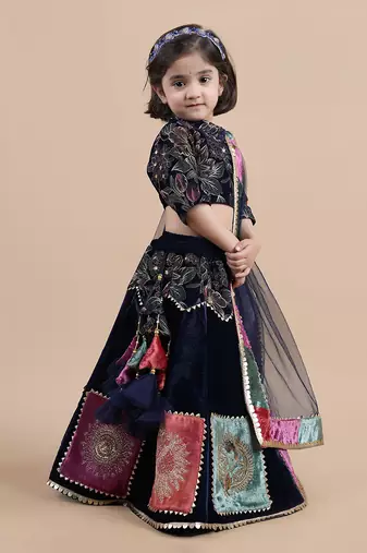 Navy blue lehenga set