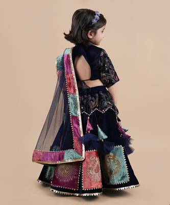 Navy blue lehenga set 5