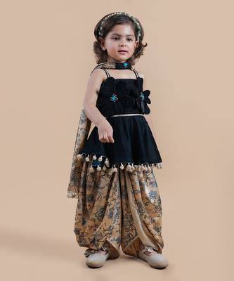 Bottle green peplum top set 1