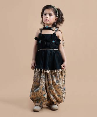 Bottle green peplum top set 2