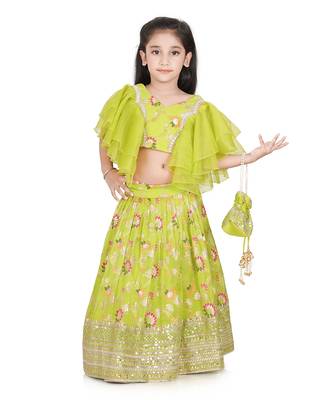 Lime green lehenga set 1