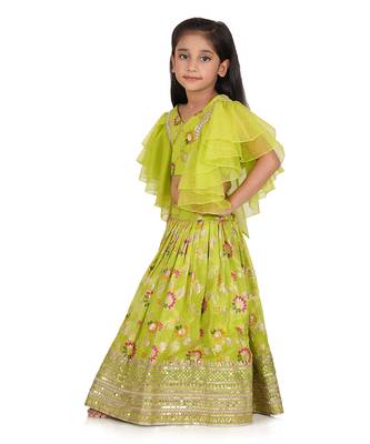 Lime green lehenga set 2
