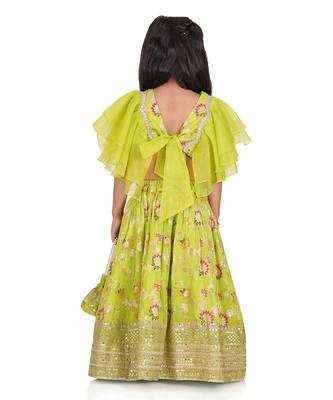 Lime green lehenga set 3