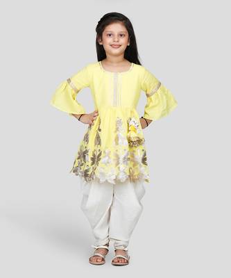 Light yellow dhoti set 1