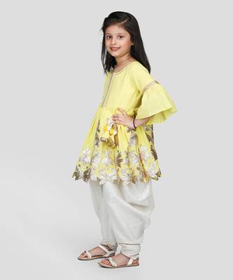 Light yellow dhoti set 2