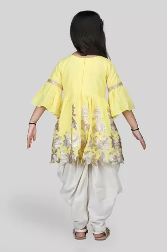 Light yellow dhoti set