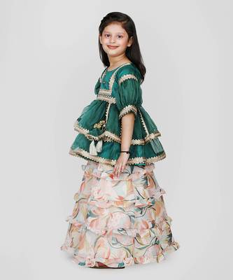 Emerald green lehenga set 2
