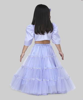 Blue embroidered lehenga set 3