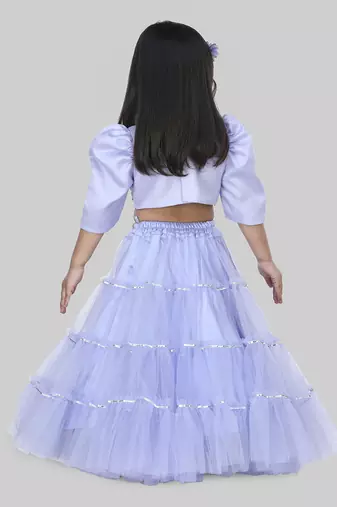Blue embroidered lehenga set