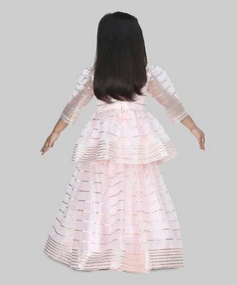 Baby pink embroidered lehenga set 3