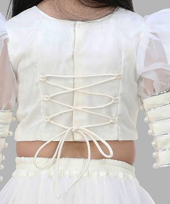 White embroidered lehenga set 5