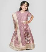 Lilac embroidered lehenga set