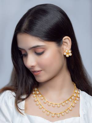 Gold plated necklace set 1