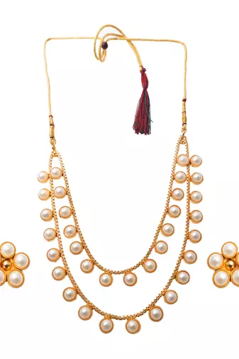 Gold plated necklace set