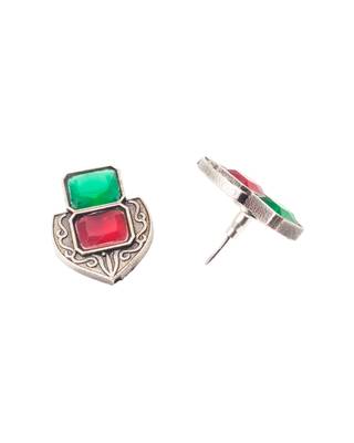 Silver plated multi colour kundan set 4