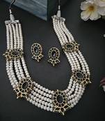 White long kundan necklace set