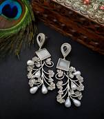 Silver toned beautifull studded earring