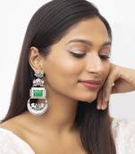 German silver dangler earring