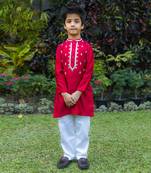 Red kurta pyjama set