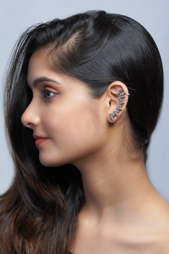 Silver plated german silver earring