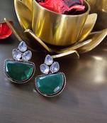 Silver plated beautiful  half shaped hoops