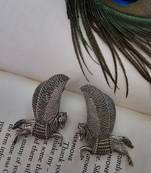 Silver plated horse fly earring