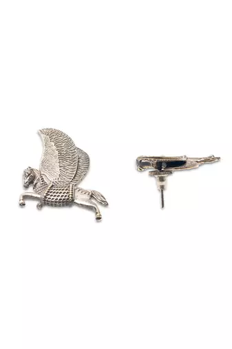 Silver plated horse fly earring