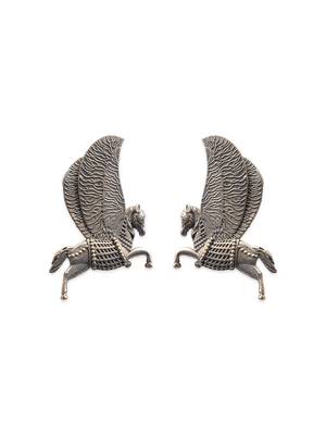 Silver plated horse fly earring 4