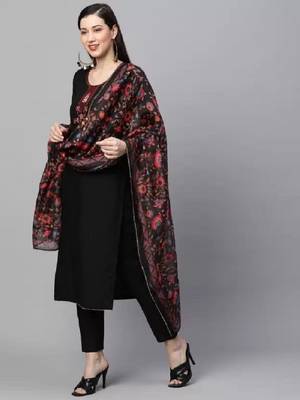 Flute fashion rayon kurta pant with dupata sets 1