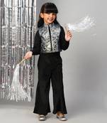 Glam up party grey shimmer jacket