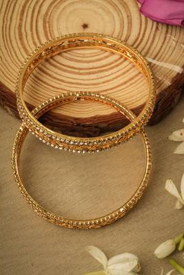 Set of 2 Bangles and Bracelets with American Diamonds 6